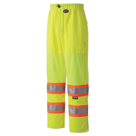 Hi-Vis, Lightweight Traffic Safety Work Pants,Yellow/Green, M